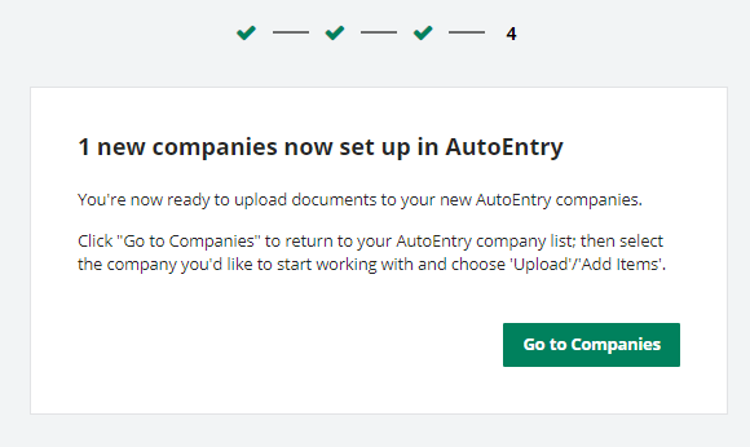 Screenshot of single company ready notice