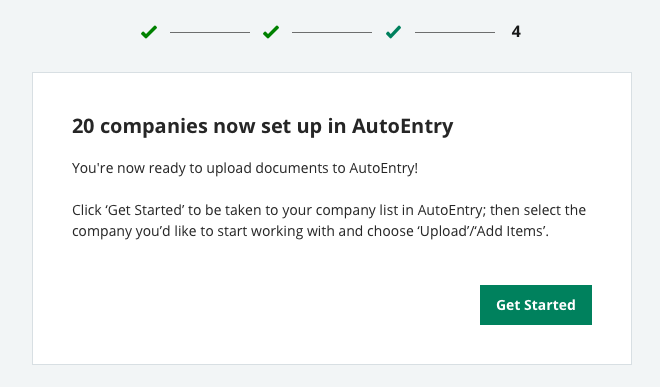 Screenshot of autoentry successfully imported clients